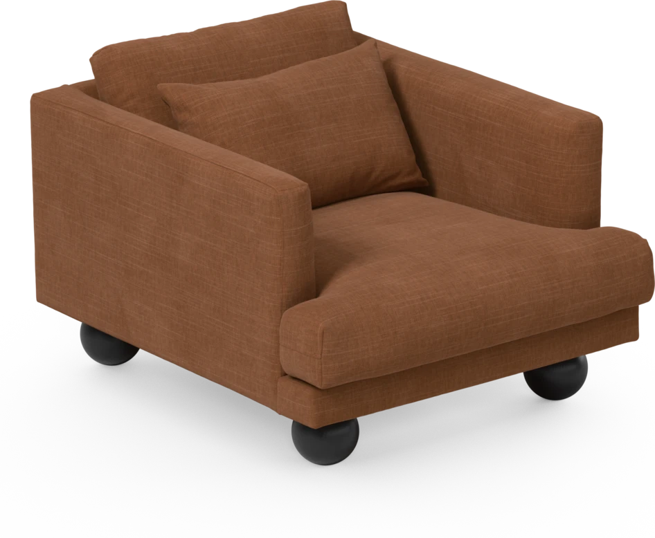 Harper - Fåtölj, 75 cm - Orange