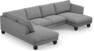 Madison Lux - 2-sits soffa med divan vänster och schäslong höger - Grå