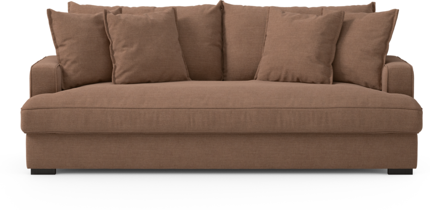 Mila - 3-sits soffa, hel dyna - Orange