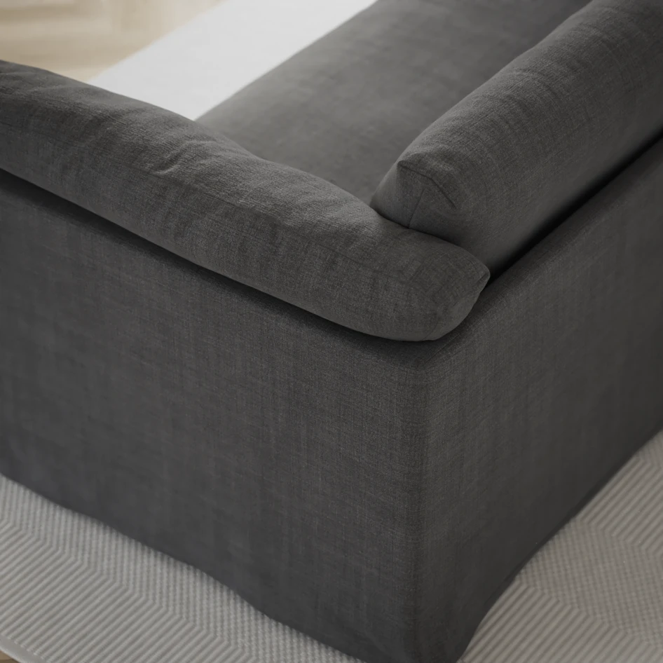 Cherrie - 3-sits soffa med divan höger, med kappa - Grå