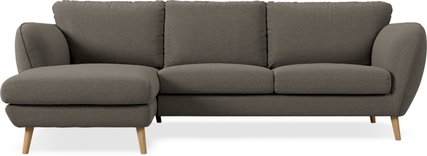 Madison Lux - 2-sits soffa med schäslong vänster - Brun
