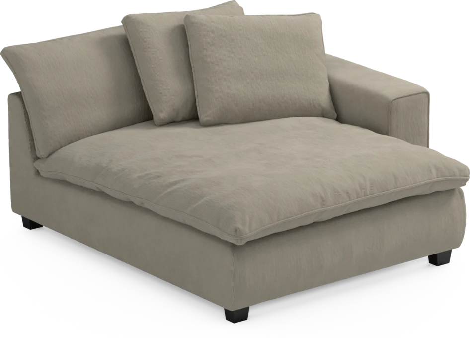 Bellora - Schäslong XL med armstöd höger - Beige
