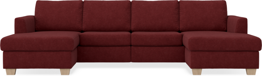 Friday - 2-sits soffa med två schäslonger - Rosa