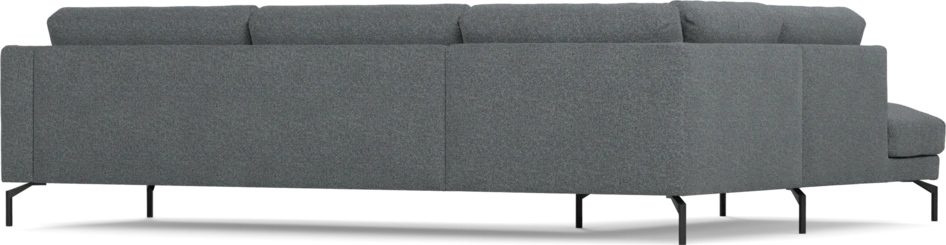 Willow - 3-sits soffa med divan vänster, fast klädsel - Blå