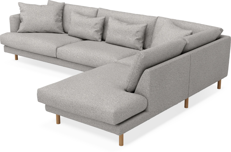 Harper - 3-sits soffa med divan höger - Vit