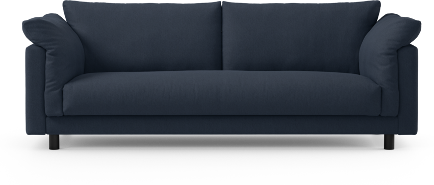 Cherrie - 3-sits soffa, hel dyna, fast klädsel - Blå