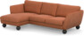 Madison Lux - 2-sits soffa med schäslong vänster - Orange