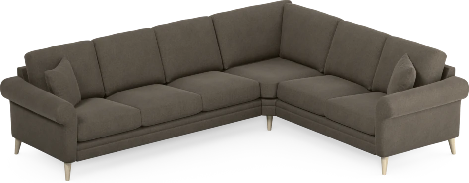 Eden - Hörnsoffa, 3+2-sits - Brun