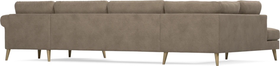 Bridge - 3-sits soffa med divan vänster och schäslong höger - Brun