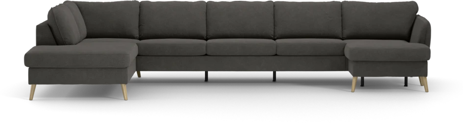 County - 4-sits soffa med divan vänster och schäslong höger - Brun