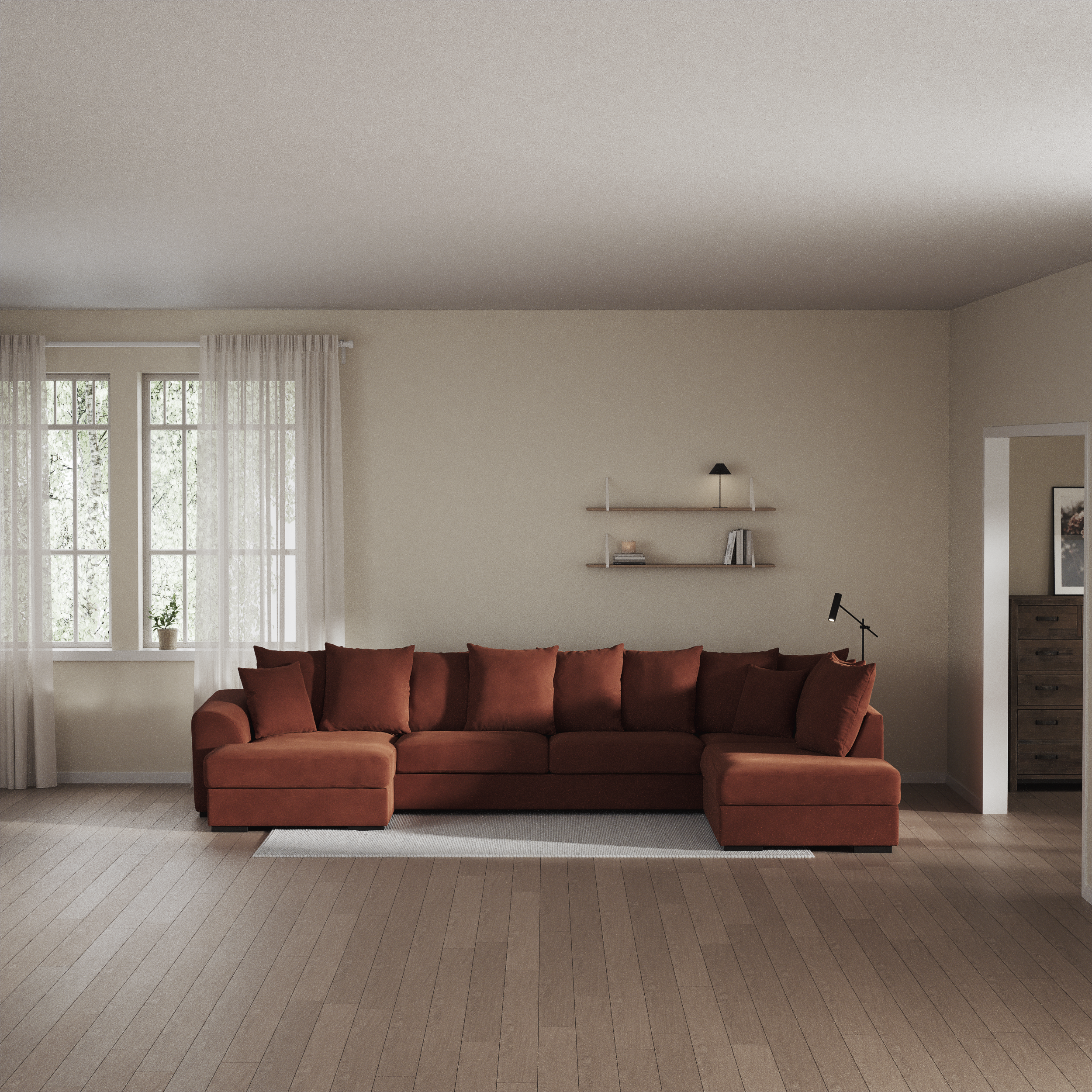 Town - 3-sits soffa med divan höger och schäslong vänster - inspiration