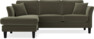 Eden - 2-sits soffa med schäslong - Brun