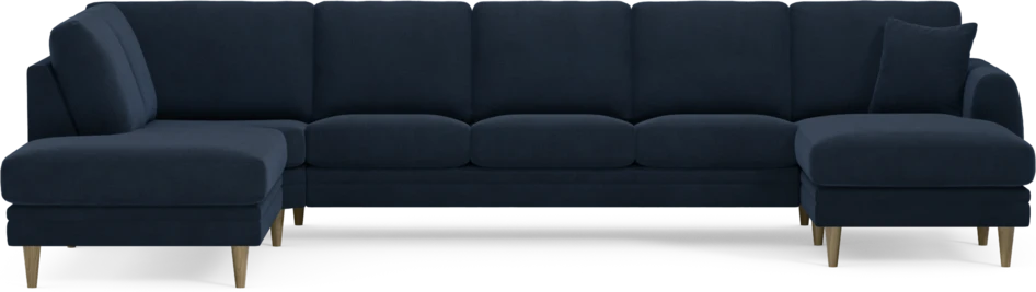 Eden - 3-sits soffa med divan vänster och schäslong höger - Blå