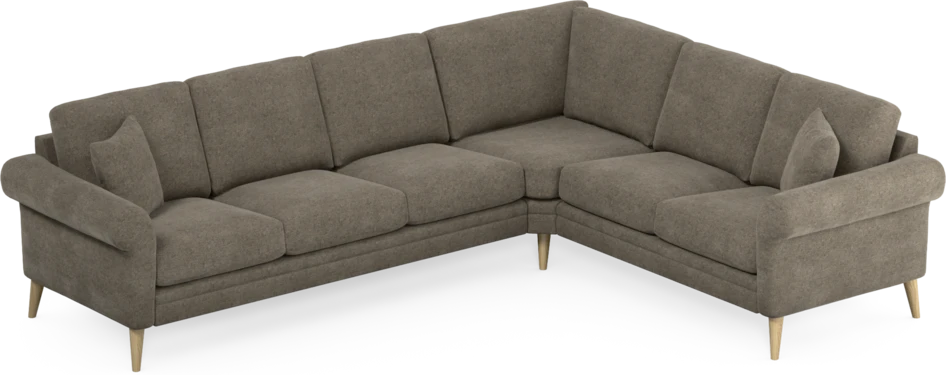 Eden - Hörnsoffa, 3+2-sits - Brun