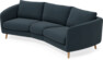 Madison - 3-sits soffa svängd, 70 cm - Turkos
