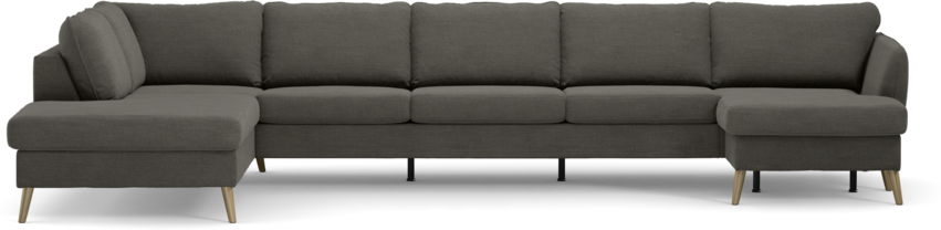County - 4-sits soffa med divan vänster och schäslong höger - Grå