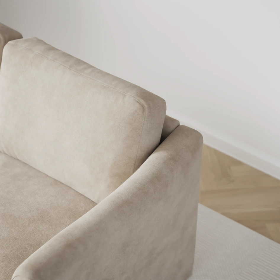 Öland - Bäddsoffa 3-sits, längsbäddad - Beige