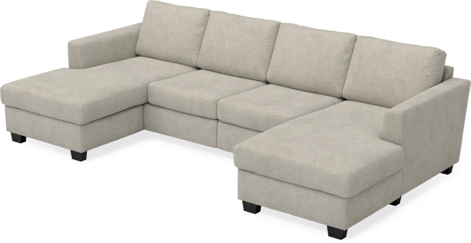 Friday - 2-sits soffa med två schäslonger - Beige