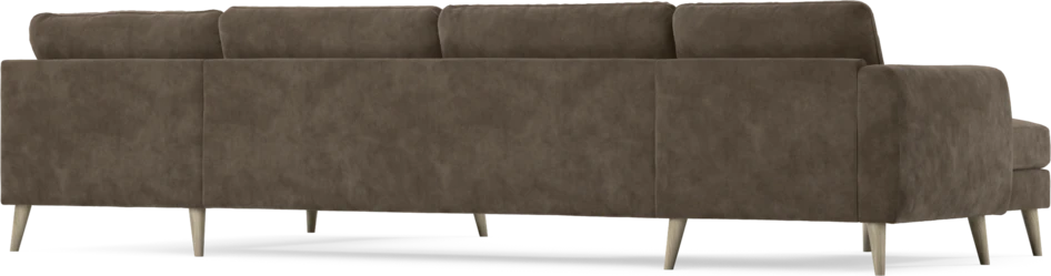 Bridge - 3-sits soffa med schäslong vänster och divan höger - Brun