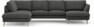 Madison Lux - 2-sits soffa med divan vänster och schäslong höger - Grå
