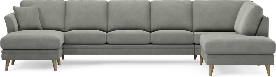 Eden - 3-sits soffa med schäslong vänster och divan höger - Grå