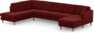 Eden - 3-sits soffa med divan vänster och schäslong höger - Röd