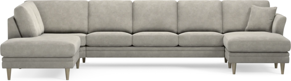 Eden - 3-sits soffa med divan vänster och schäslong höger - Grå