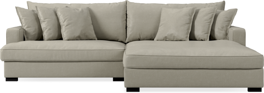 Rossi - 2-sits soffa med schäslong XL höger - Grå