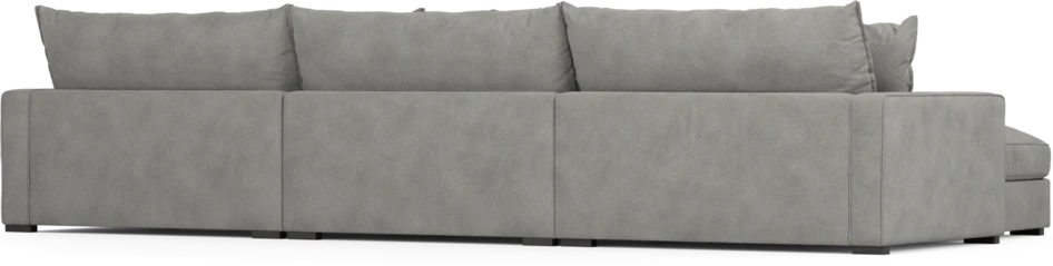 Rossi - 4-sits soffa med schäslong XL vänster - Grå