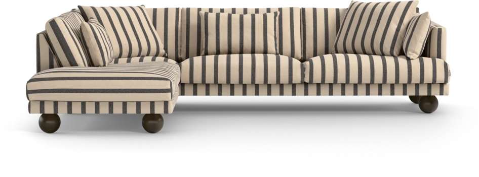 Harper - 3-sits soffa med divan vänster - Flerfärgad