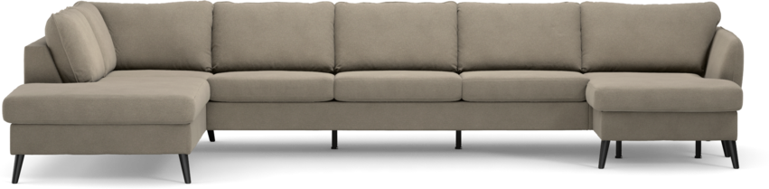 County - 4-sits soffa med divan vänster och schäslong höger - Beige