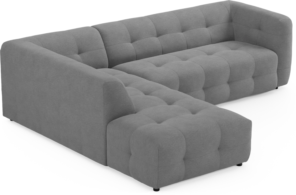 Bella - 3-sits soffa med divan vänster - Grå
