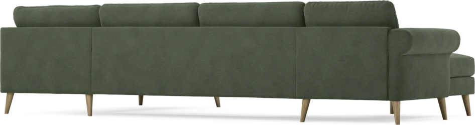 Bridge - 3-sits soffa med schäslong vänster och divan höger - Grön