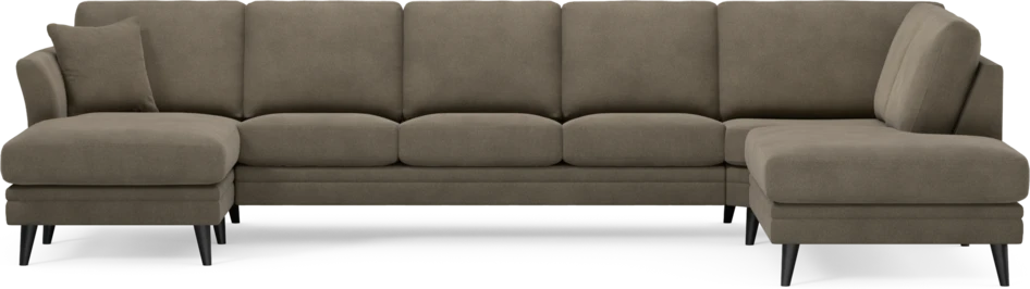 Eden - 3-sits soffa med schäslong vänster och divan höger - Beige