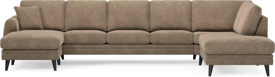 Eden - 3-sits soffa med schäslong vänster och divan höger - Beige