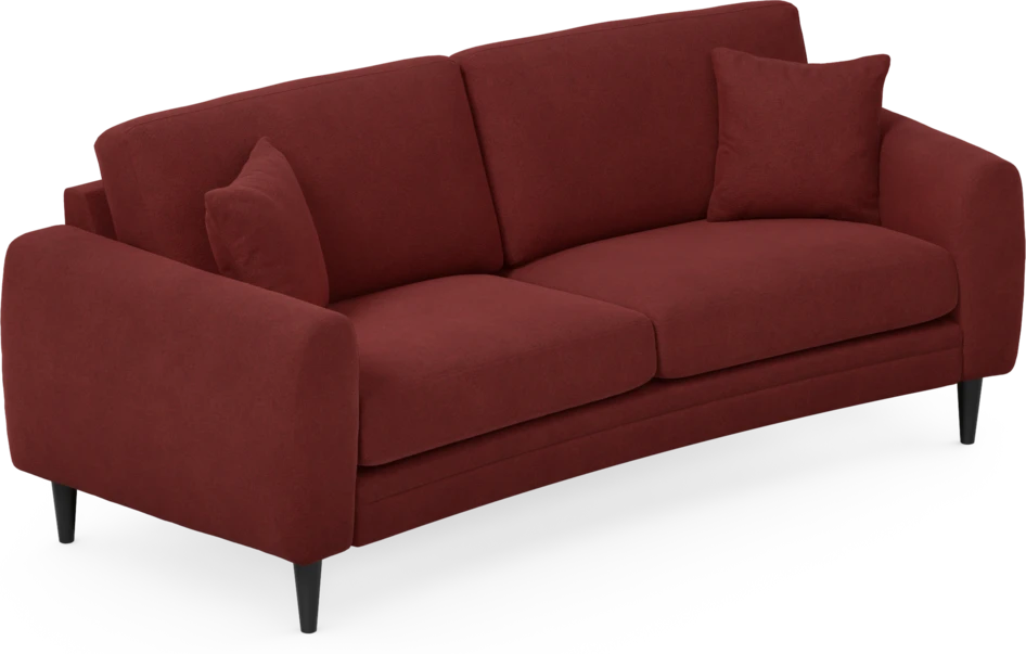 Eden - 2,5-sits soffa svängd - Röd