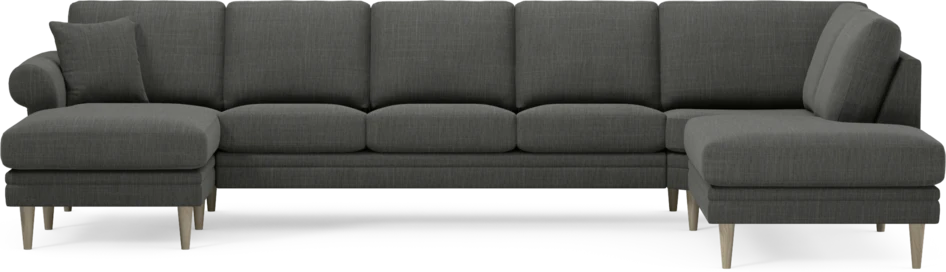 Eden - 3-sits soffa med schäslong vänster och divan höger - Grå