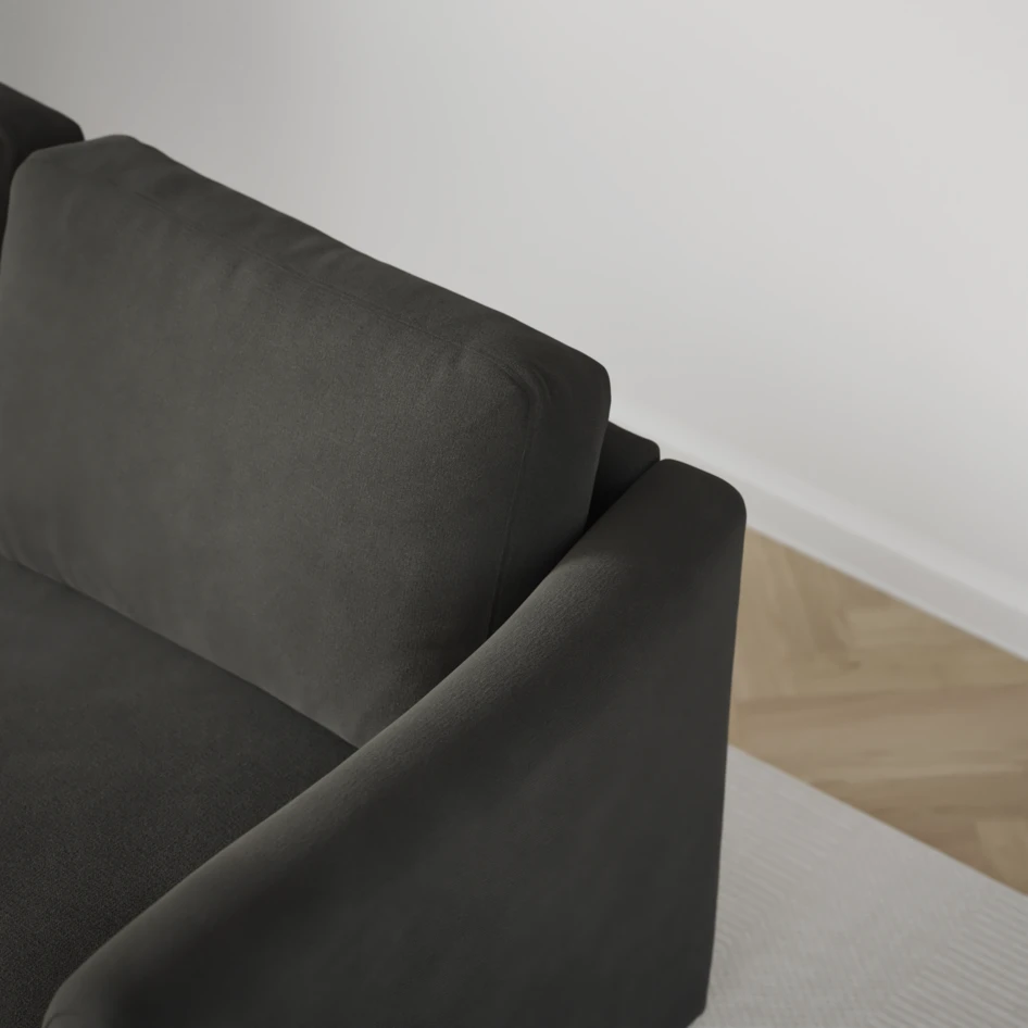 Öland - Bäddsoffa 3-sits, längsbäddad - Grå