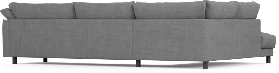 Cherrie - 3-sits soffa med divan vänster, fast klädsel - Grå