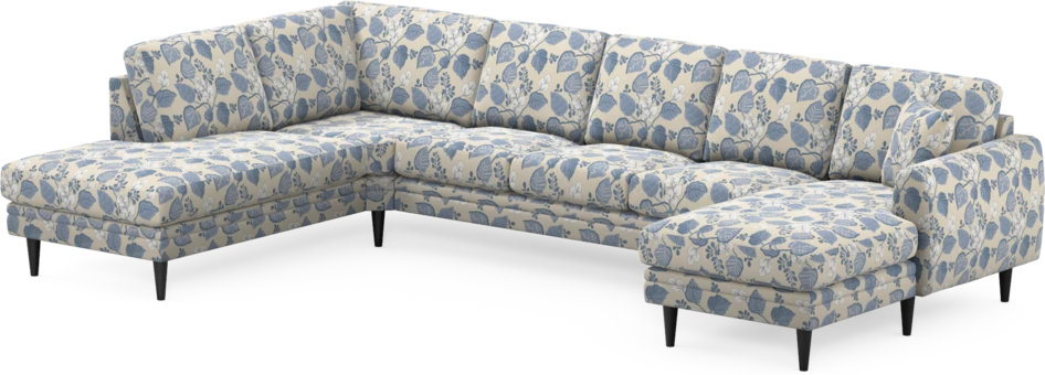 Eden - 3-sits soffa med divan vänster och schäslong höger - Flerfärgad