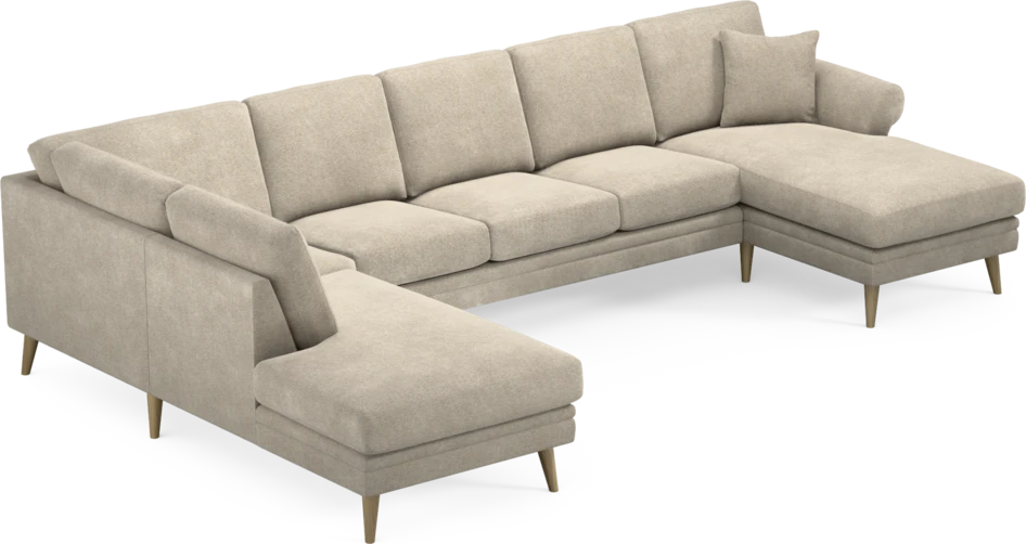 Eden - 3-sits soffa med divan vänster och schäslong höger - Beige