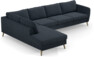 County - 3-sits soffa med divan vänster - Blå