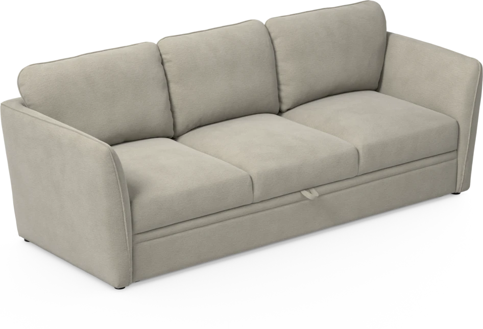 Öland - Bäddsoffa 3-sits, längsbäddad - Brun
