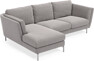 Madison Lux - 2-sits soffa med schäslong vänster - Grå
