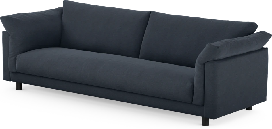 Cherrie - 4-sits soffa, hel dyna, fast klädsel - Blå