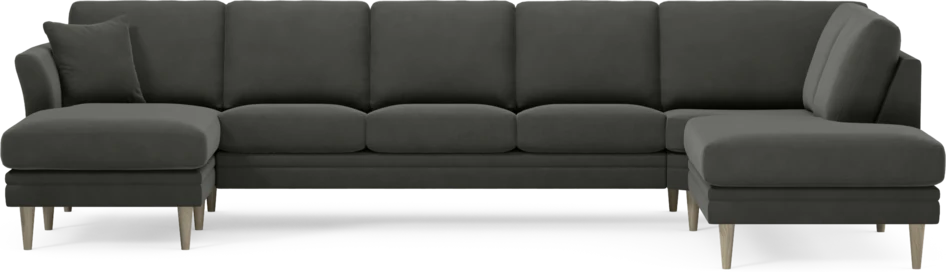 Eden - 3-sits soffa med schäslong vänster och divan höger - Grå