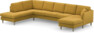 Eden - 3-sits soffa med divan vänster och schäslong höger - Gul