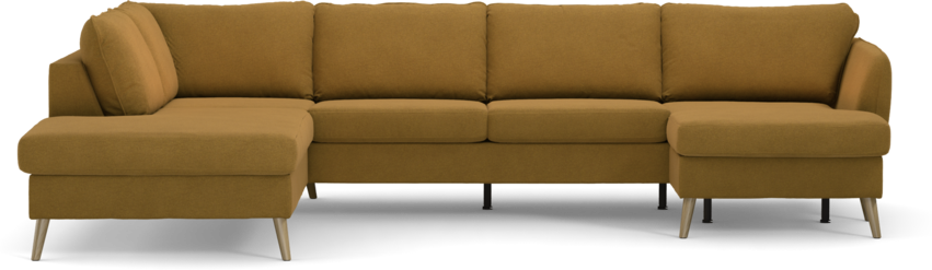 County - 3-sits soffa med divan vänster och schäslong höger - Gul