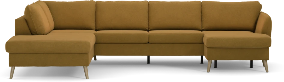 County - 3-sits soffa med divan vänster och schäslong höger - Gul