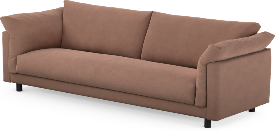 Cherrie - 4-sits soffa, hel dyna, fast klädsel - Rosa